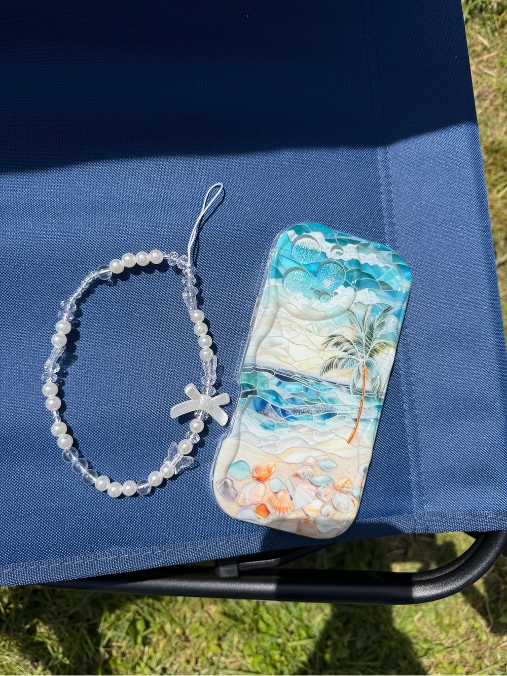 Beach Scene Phone Case - Turquoise, Teal & Coral